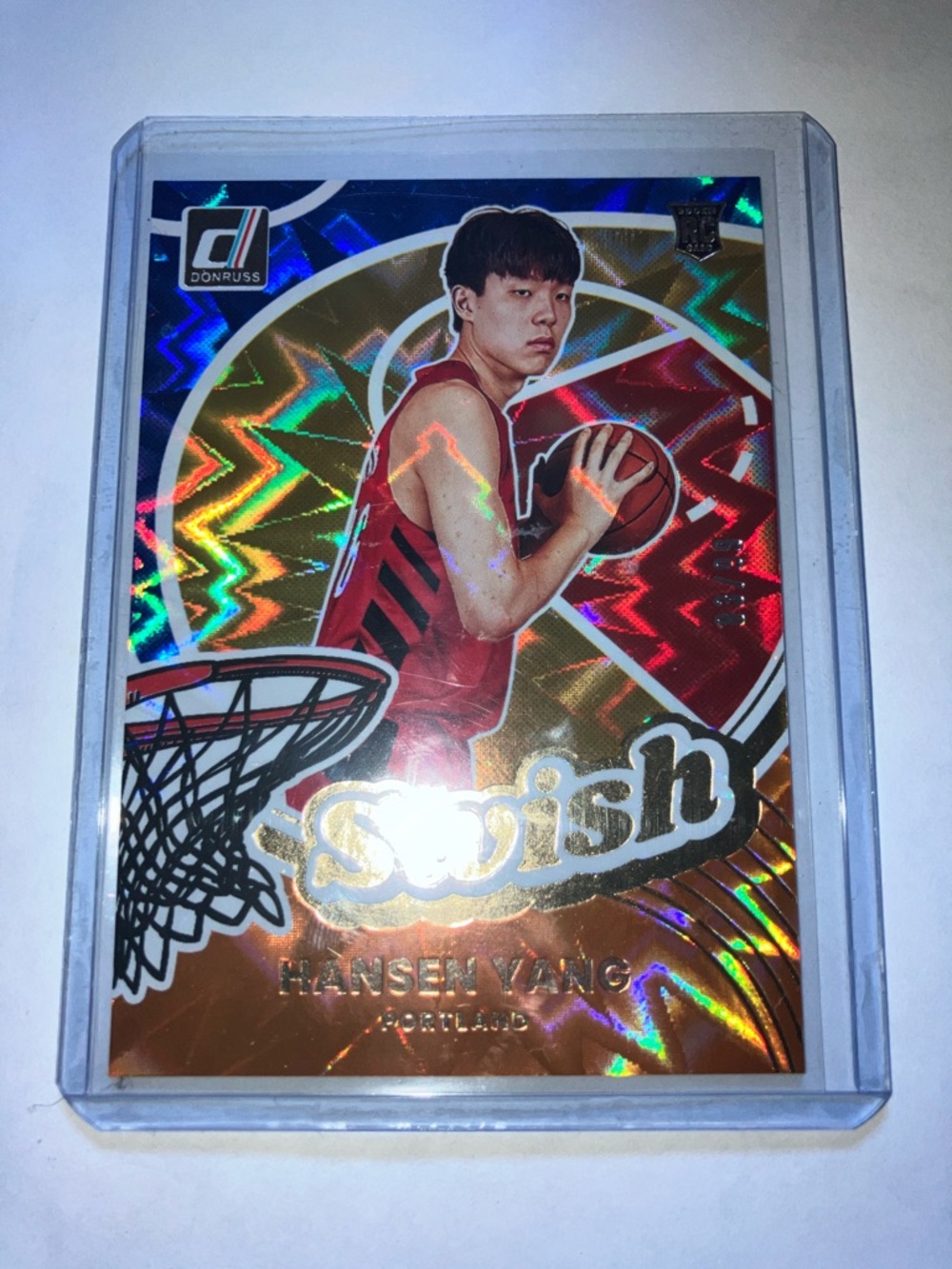 2025-26 Donruss Swish Hansen Yang Portland /99 Rookie Card NM+